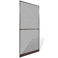 vidaXL kukaiņu siets durvīm, ar eņģēm, 100x215 cm, brūns цена и информация | Москитные сетки | 220.lv