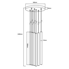 Light Prestige piekaramā lampa Lungo 7 cena un informācija | Piekaramās lampas | 220.lv