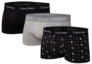 Мужские трусы Calvin Klein, 3 пары, черные/серые U2664G YKS 44860 цена и информация | Мужские трусы | 220.lv