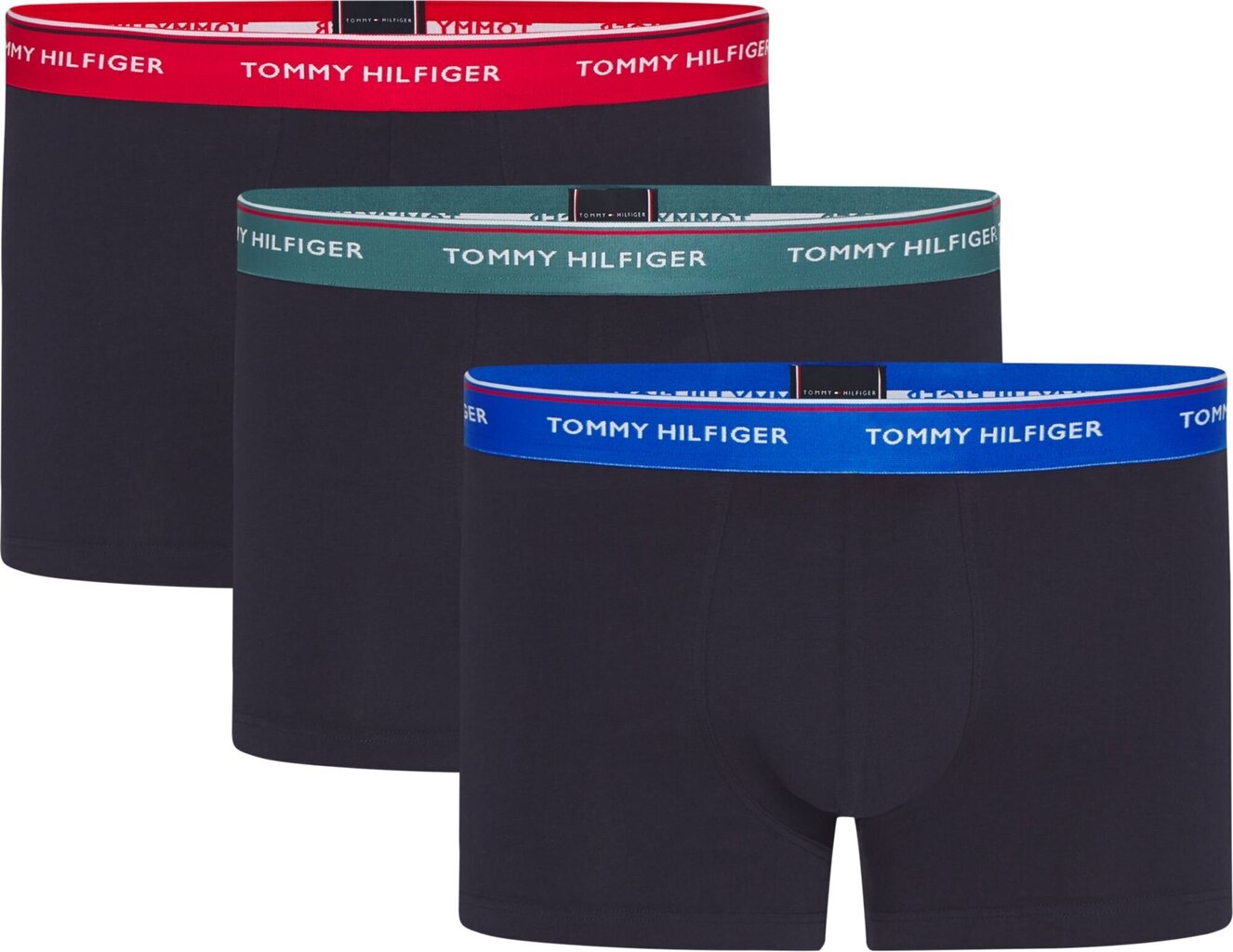 Vīriešu apakšbikses TOMMY HILFIGER WB TRUNK, 3 gab, tumši zilas UM0UM01642 0SN 42529 cena un informācija | Vīriešu apakšbikses | 220.lv