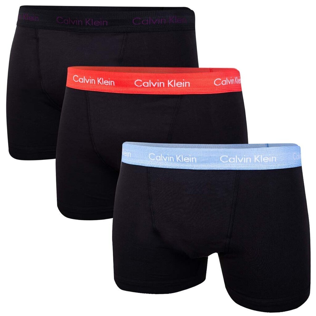 Apakšbikses vīriešiem Calvin Klein TRUNK 3PK, 3 pāri, melnas 0000U2662G WIC 42823 cena un informācija | Vīriešu apakšbikses | 220.lv