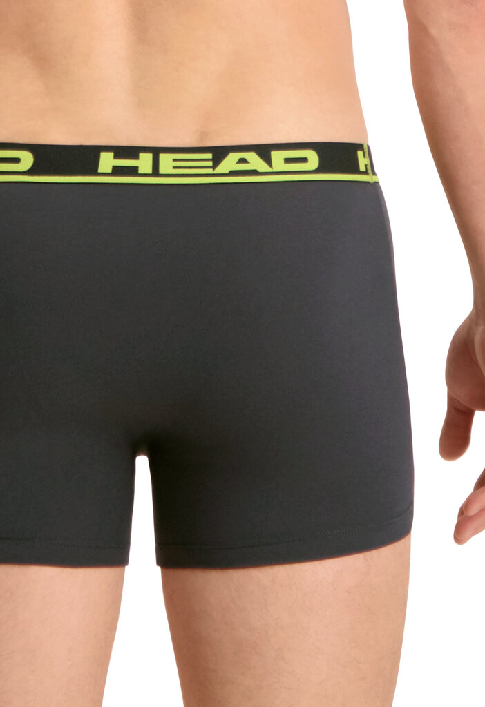 Apakšbikses vīriešiem HEAD BASIC BOXER 2 pāri, grafīta krāsā 701202741 009 44724 цена и информация | Vīriešu apakšbikses | 220.lv