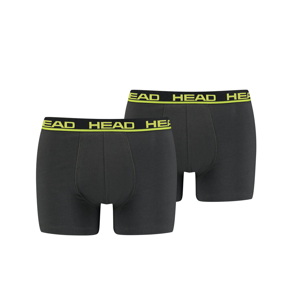 Apakšbikses vīriešiem HEAD BASIC BOXER 2 pāri, grafīta krāsā 701202741 009 44724 цена и информация | Vīriešu apakšbikses | 220.lv