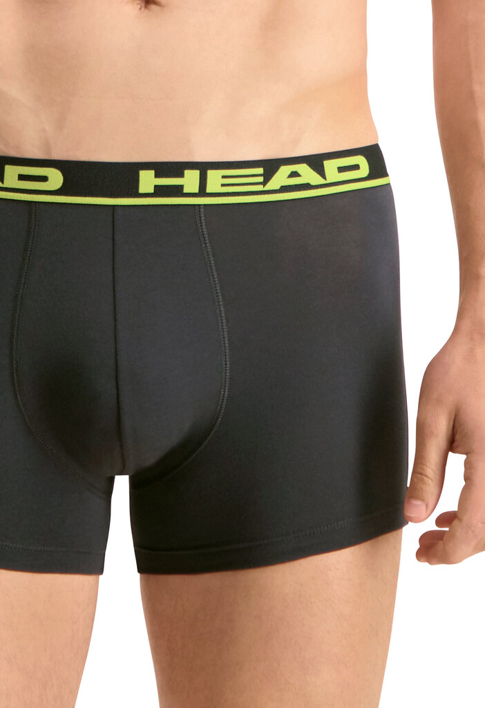 Apakšbikses vīriešiem HEAD BASIC BOXER 2 pāri, grafīta krāsā 701202741 009 44724 цена и информация | Vīriešu apakšbikses | 220.lv