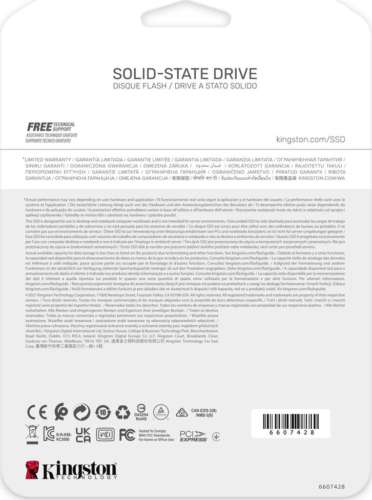 SSD|KINGSTON|KC3000|2TB|M.2|NVMe|3D TLC|Write speed 7000 MBytes/sec|Read speed 7000 MBytes/sec|MTBF 1800000 hours|SKC3000D/2048G цена и информация | Iekšējie cietie diski (HDD, SSD, Hybrid) | 220.lv