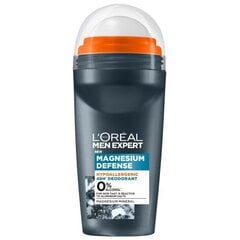 Rullīšu dezodorants-antiperspirants L'oreal Paris Men Expert Magnesium Defence, 50 ml цена и информация | Дезодоранты | 220.lv