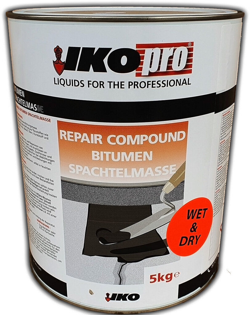 Bitumena mastika IKOpro Repair Compound, 5 kg цена и информация | Izolācijas materiāli | 220.lv