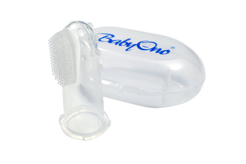 Зубная щетка - устройства для массажа десен, силикон BabyOno 723 цена и информация | Уход и гигиена ребенка | 220.lv
