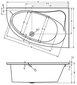 Stūra vanna RIHO Lyra 153x100,5 cm цена и информация | Vannas | 220.lv