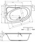Stūra vanna RIHO Lyra 153x100,5 cm cena un informācija | Vannas | 220.lv