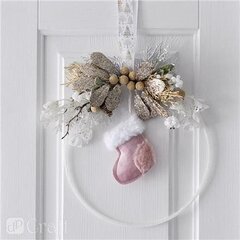 Piekaramie dekoratīvie elementi "Ziema", rozā, 3gab. cena un informācija | Ziemassvētku dekorācijas | 220.lv