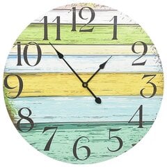 325185 vidaXL Wall Clock Multicolour 60 cm MDF cena un informācija | Pulksteņi | 220.lv