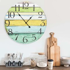 325185 vidaXL Wall Clock Multicolour 60 cm MDF cena un informācija | Pulksteņi | 220.lv