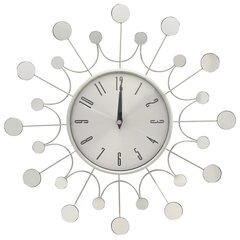 325165 vidaXL Wall Clock Silver 40 cm Metal cena un informācija | Pulksteņi | 220.lv