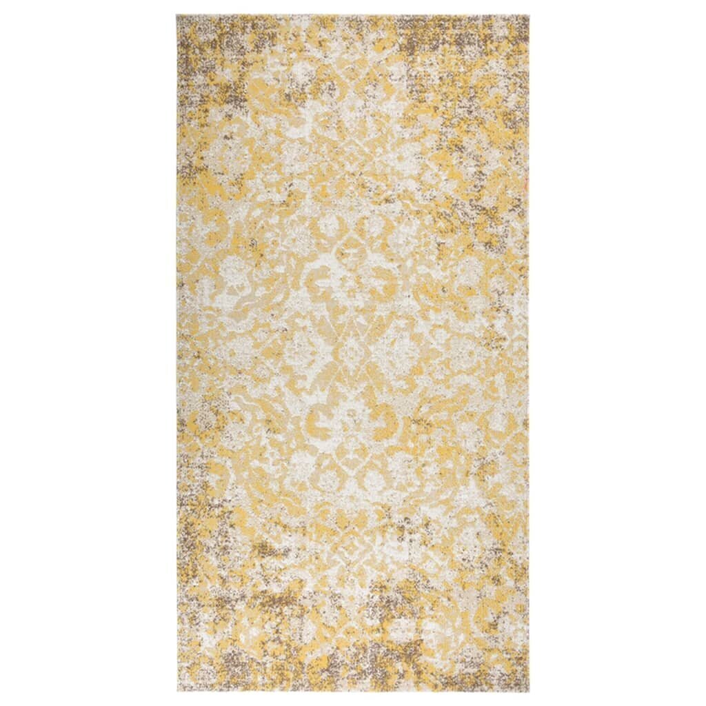 vidaXL āra paklājs, plakani austs, 80x150 cm, dzeltens cena un informācija | Paklāji | 220.lv