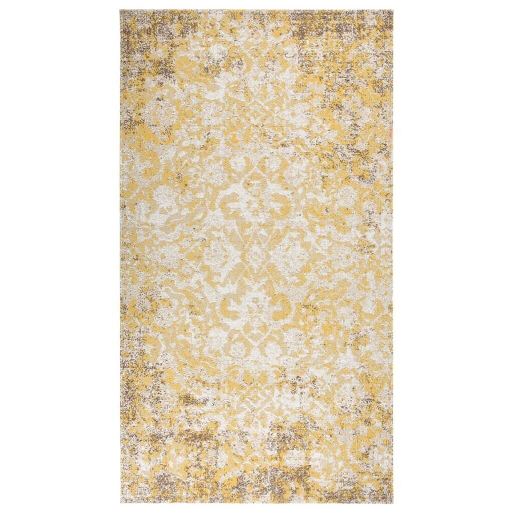 vidaXL āra paklājs, plakani austs, 115x170 cm, dzeltens cena un informācija | Paklāji | 220.lv