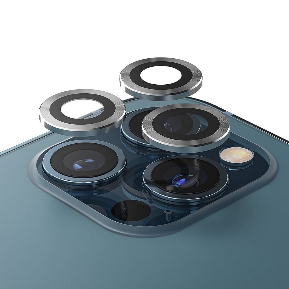 5D Mr Monkey Armor kameras stikls - iPhone 11/12/12 mini zils cena un informācija | Ekrāna aizsargstikli | 220.lv