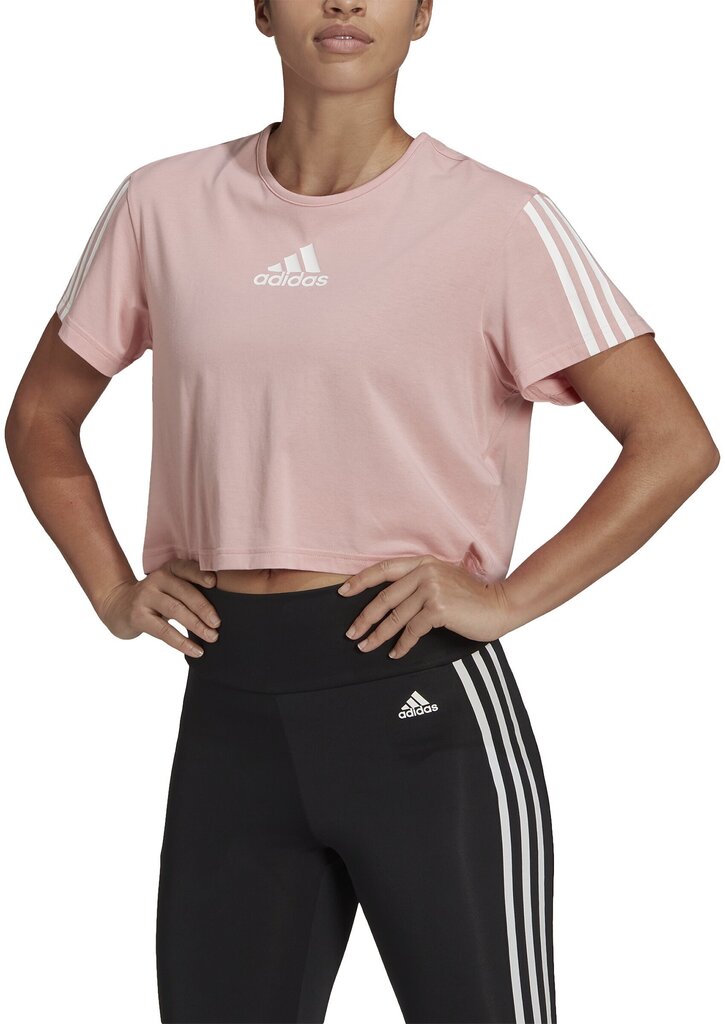 Adidas Blūze W Tc Crop Tee Pink HD9353 HD9353/S цена и информация | Sporta apģērbs sievietēm | 220.lv