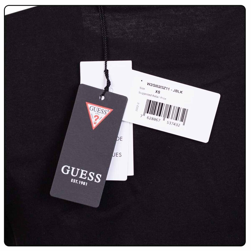 Sieviešu T-krekls Guess T-SHIRT SS CN ICON TEE BLACK W2GI02I3Z11 JBLK 43528 cena un informācija | T-krekli sievietēm | 220.lv