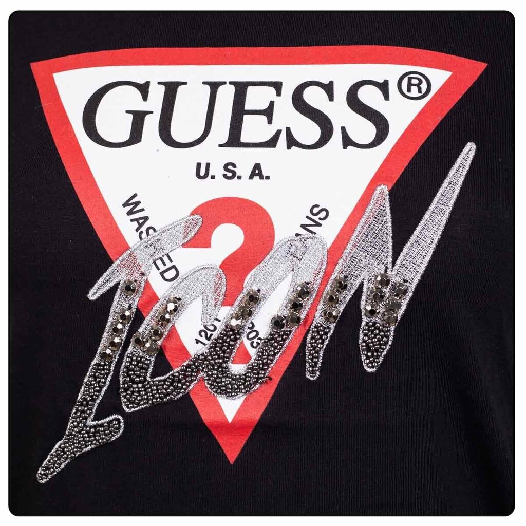 Sieviešu T-krekls Guess T-SHIRT SS CN ICON TEE BLACK W2GI02I3Z11 JBLK 43528 cena un informācija | T-krekli sievietēm | 220.lv