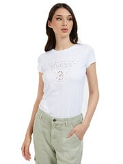 Sieviešu T-krekls Guess T-SHIRT SS EYELET FLORAL LOG WHITE W2GI31KA0Q1 G011 43552 cena un informācija | T-krekli sievietēm | 220.lv