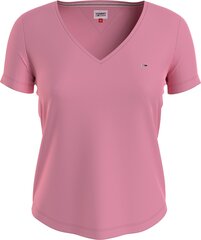 Женская футболка TOMMY HILFIGER T-SHIRT TJW SLIM JERSEY V NECK PINK DW0DW09195 THE 44168 цена и информация | Женские футболки | 220.lv