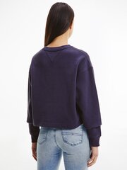 Sporta džemperis sievietēm Tommy Hilfiger TJW CROP TOMMY SIGNATURE CREW, tumši zils DW0DW12041 C87 44911 цена и информация | Женские кофты | 220.lv