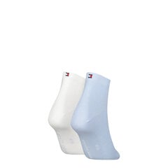 Женские носки TOMMY HILFIGER 2 пары, белые/синие 373001001 023 44428 цена и информация | Женские носки | 220.lv
