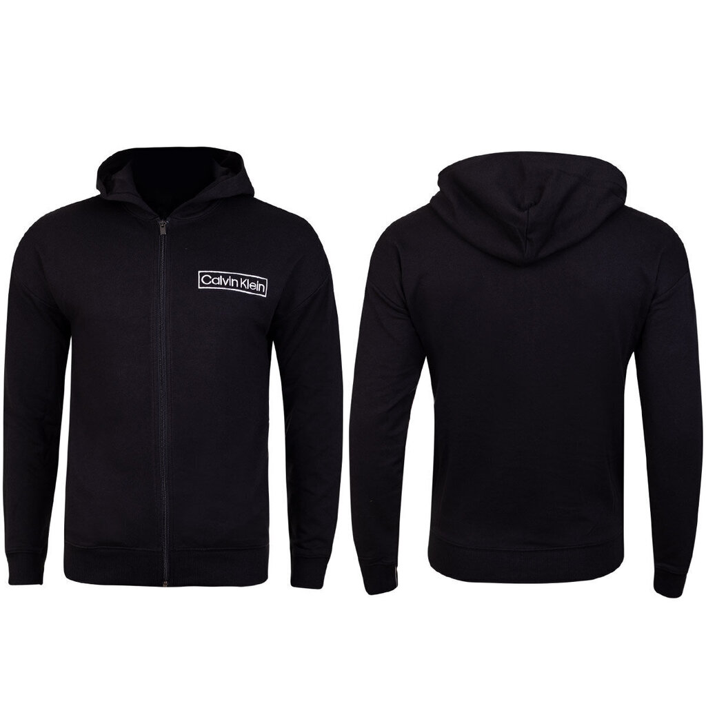 Vīriešu sporta jaka ar kapuci Calvin Klein FULL ZIP HOODIE BLACK 000NM2273E UB1 43352 cena un informācija | Vīriešu T-krekli | 220.lv