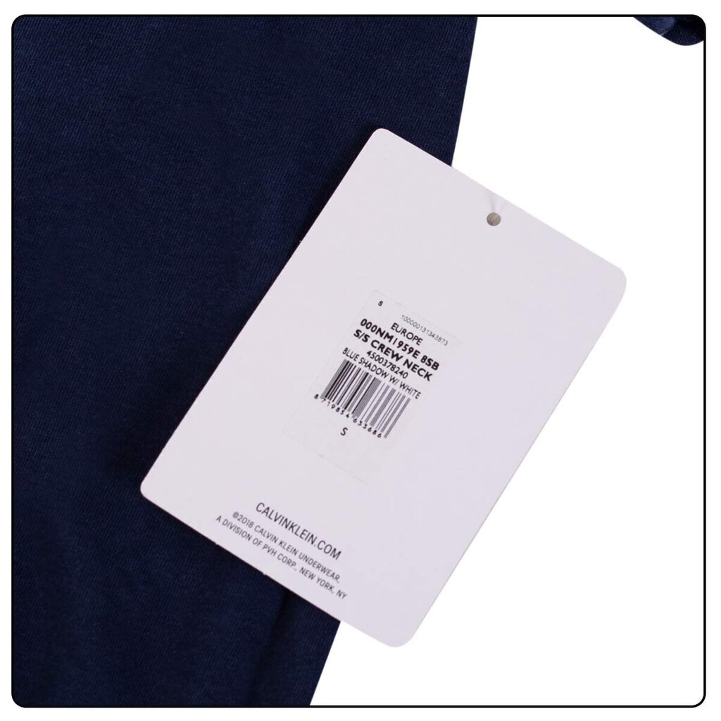 T-krekls vīriešiem CALVIN KLEIN S/S CREW NECK, melns 000NM1959E 8SB 42488 цена и информация | Vīriešu T-krekli | 220.lv