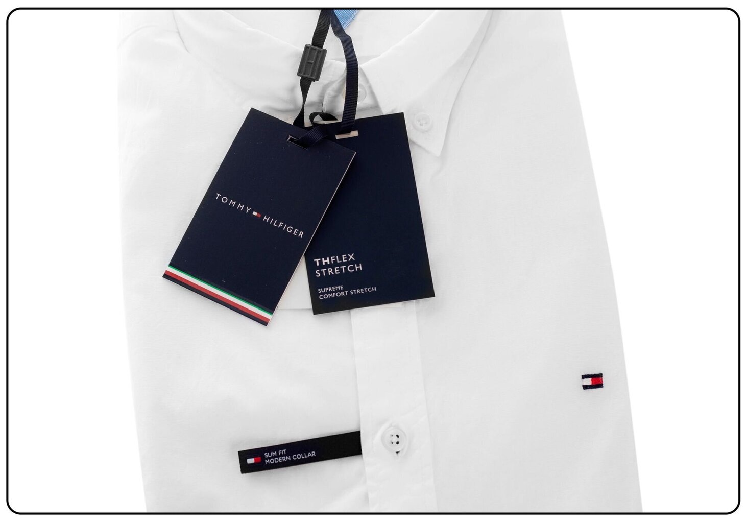 Krekls vīriešiem TOMMY HILFIGER CORE STRETCH SLIM POPLIN SHIRT, balts 867894704 100 цена и информация | Vīriešu krekli | 220.lv