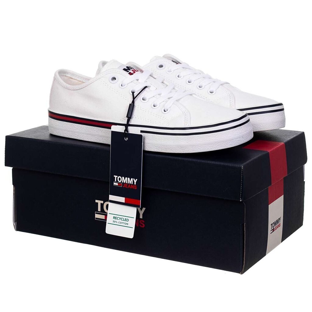 Sieviešu kedas Tommy Hilfiger TOMMY JEANS ESSENTIAL LOW WMN, baltas EN0EN01796 YBR 44101 цена и информация | Sporta apavi sievietēm | 220.lv