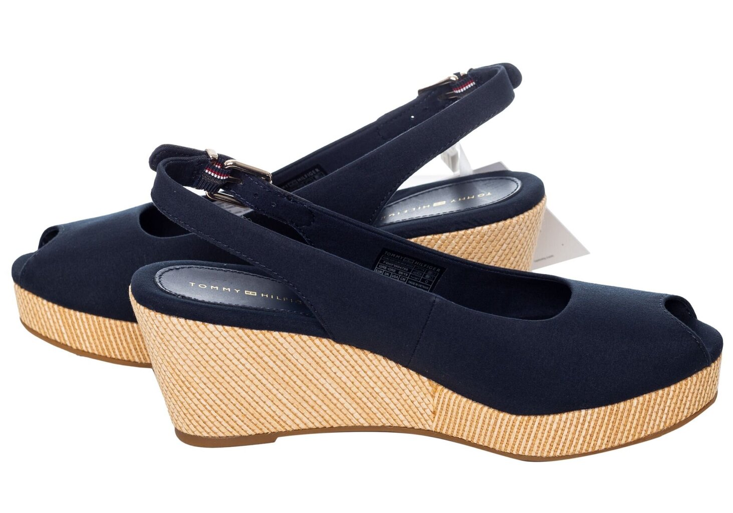 Sieviešu sandales Tommy Hilfiger ICONIC ELBA SLING BACK WEDGE NAVY FW0FW04788 DW5 15289 цена и информация | Sieviešu sandales | 220.lv