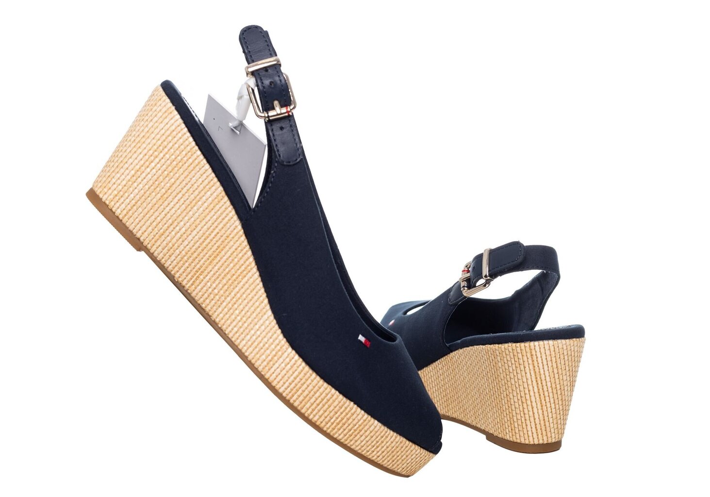 Sieviešu sandales Tommy Hilfiger ICONIC ELBA SLING BACK WEDGE NAVY FW0FW04788 DW5 15289 цена и информация | Sieviešu sandales | 220.lv