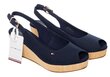 Sieviešu sandales Tommy Hilfiger ICONIC ELBA SLING BACK WEDGE NAVY FW0FW04788 DW5 15289 цена и информация | Sieviešu sandales | 220.lv