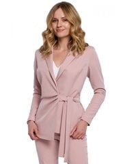 Пиджак K056 с завязками сбоку - грязно-розовый цена и информация | Женские пиджаки | 220.lv