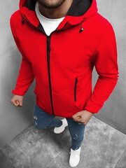 Sarkana vīriešu softshell jaka ar kapuci "Mokar" JS/HM191/1-47285-XXL цена и информация | Мужские куртки | 220.lv