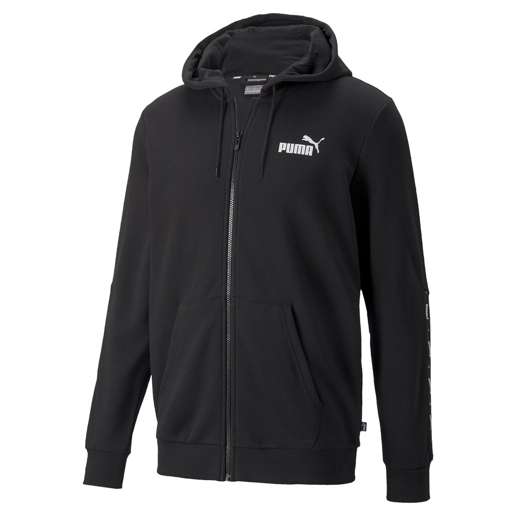 Puma Džemperi Ess+ Tape Full-Zip Black 848768 01 cena un informācija | Vīriešu džemperi | 220.lv