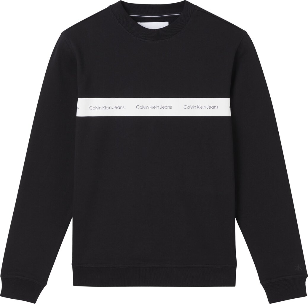 Vīriešu džemperis Calvin Klein CONTRAST INSTIT, melns J30J320623 BEH 45189 цена и информация | Vīriešu jakas | 220.lv