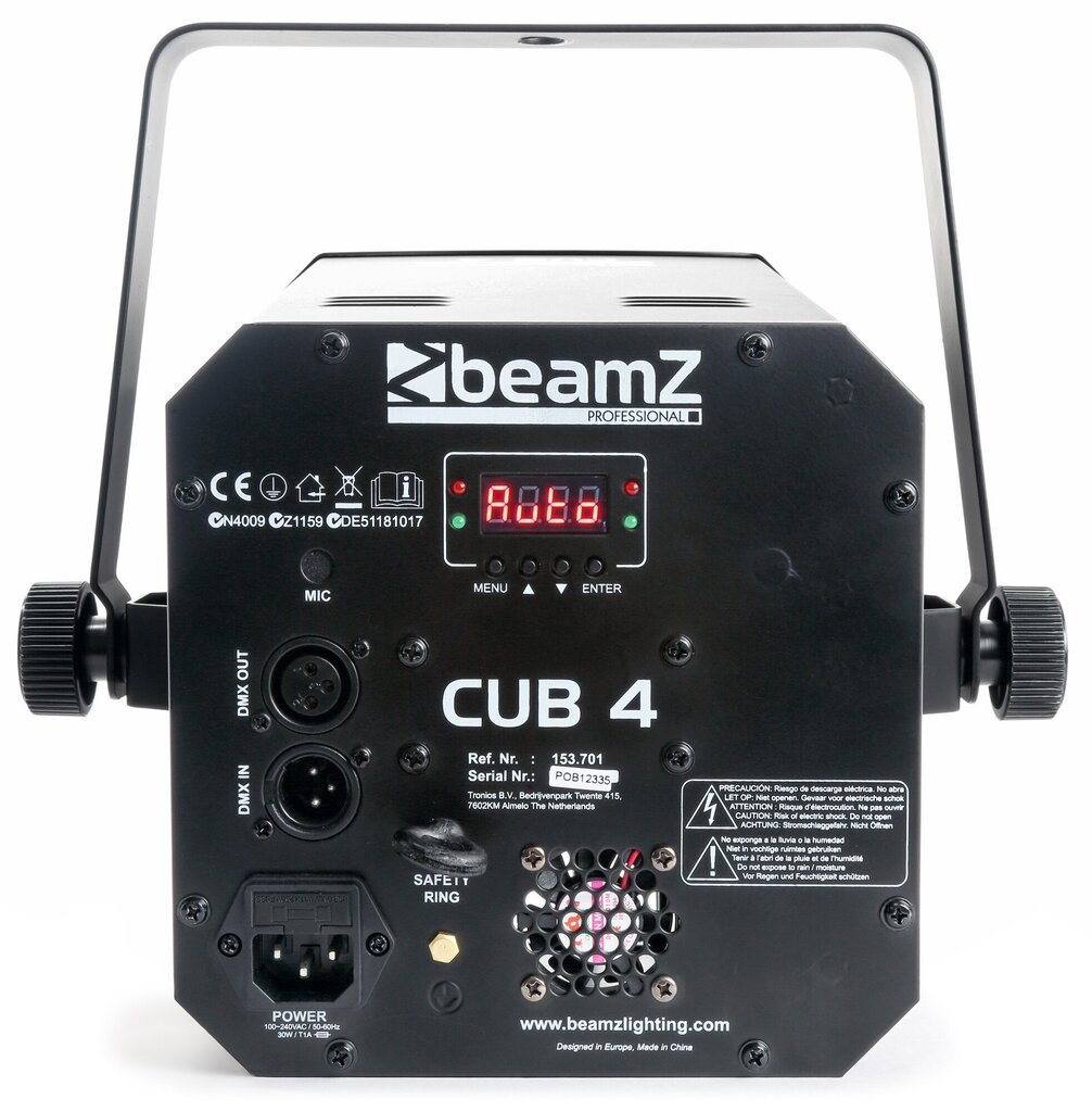 BeamZ Cub4 II LED Quad derbijs ar mēnesspuķi cena un informācija | Svētku dekorācijas | 220.lv