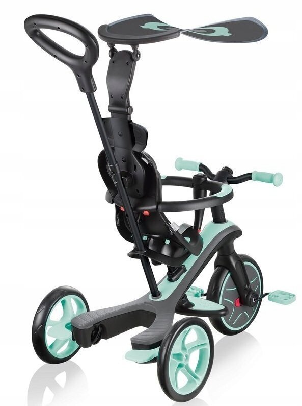 Trīsritenis Globber Trike Explorer 4in1, piparmētru krāsā cena un informācija | Trīsriteņi | 220.lv