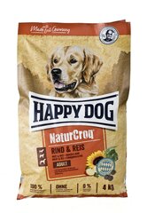 Happy Dog NaturCroq Rind&Reis barība pieaugušiem suņiem ar liellopa gaļu un rīsiem, 4 kg cena un informācija | Sausā barība suņiem | 220.lv