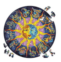 Koka puzle Zodiaks, 34 cm cena un informācija | Puzles, 3D puzles | 220.lv
