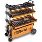 Salokāmi instrumentu ratiņi Beta Tools C27S-O, oranži, tērauda cena un informācija | Instrumentu kastes | 220.lv