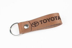 Ādas piekariņš Toyota, gaiši brūns cena un informācija | Atslēgu piekariņi | 220.lv