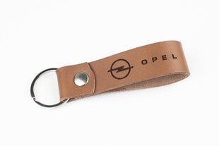 Ādas piekariņš Opel, gaiši brūns cena un informācija | Atslēgu piekariņi | 220.lv