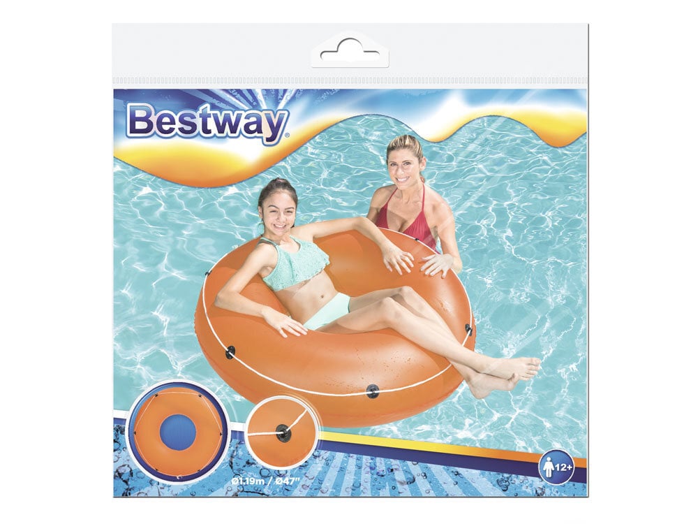 Piepūšamais riņķis Bestway, 119 cm, dažādu krāsu cena un informācija | Piepūšamās rotaļlietas un pludmales preces | 220.lv