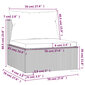 vidaXL 4-daļīgs dārza mēbeļu komplekts, matrači, brūna PE rotangpalma cena un informācija | Dārza mēbeļu komplekti | 220.lv