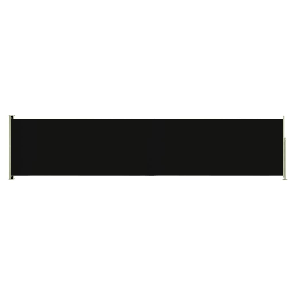 vidaXL izvelkama sānu markīze, melna, 140x600 cm cena un informācija | Saulessargi, markīzes un statīvi | 220.lv