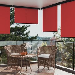 vidaXL balkona sānu markīze, 160x250 cm, sarkana цена и информация | Зонты, маркизы, стойки | 220.lv